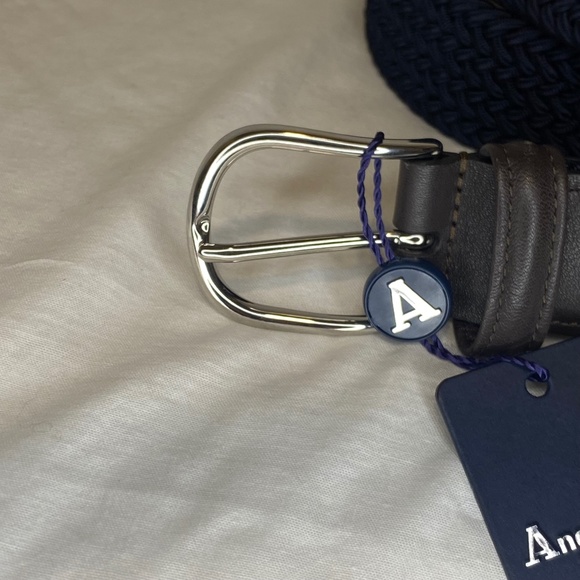 NWT - Anderson's Woven Belt - Navy - Size 32 - Picture 7 of 8
